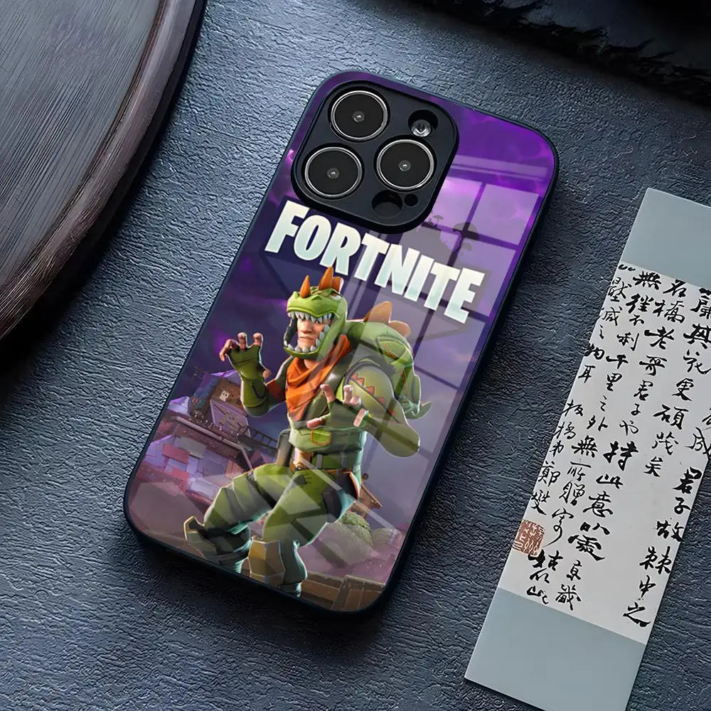 B-Battle-R-Royales-F-FortniteS Phone Case For IPhone 17 Pro Max 15 Pro 14 12 11 13 Mini X XR XS 16 Plus SE Glass Cover