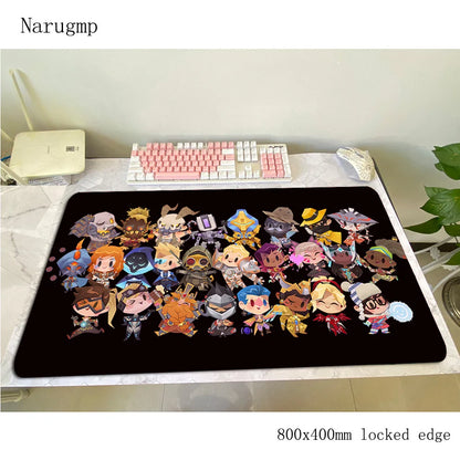 Overwatch Mauspad 80x40cm Gaming-Mauspad Halloween-Geschenk großes Mauspad Gamer-Computertischmatte Notebook-Mousemat PC