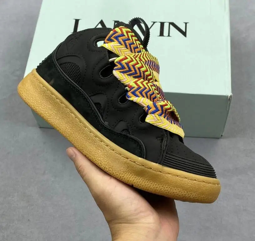Men's and Women's Original Thick Soled Casual Sports Shoes LANVIN SPORT Fashion Casual Sneakers for Couples Skateboard Shoes