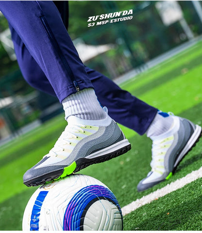 Men Professional Soccer Shoes FG/TF Football Boots Cleats Breathable Non-Slip Training Sneakers for Outdoor Grass Turf  Footwear