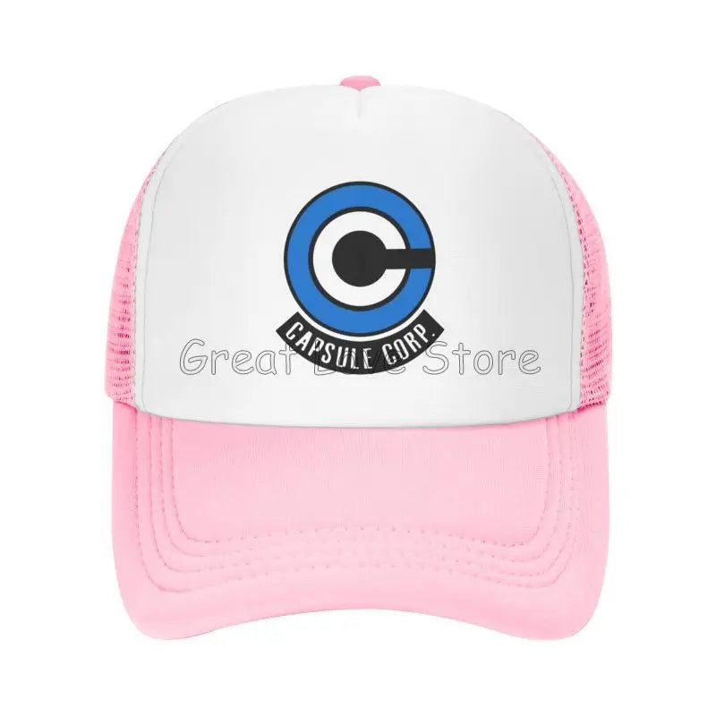 Capsule Corp – czapki baseballowe z siateczką, unisex, czapki typu „trucker” w stylu hip-hopowym, czapki „dad hat” z motywami anime DBZ, czapki wyścigowe z regulacją, letnie czapki typu „trucker” i czapki typu „snapback”