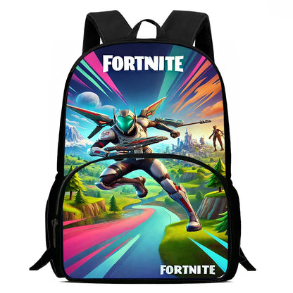 Hot Game Design Child Backpacks F-FortniteS Lunch Bag Pencil Case, Pupil Large Capacity School Bags for Boys and Girls, Best Gift