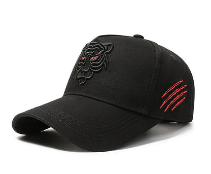 New Cotton Black Tiger Embroidery Baseball Cap Men Women Hip Hop Hat Summer Leisure Trucker Caps Unisex Snapback Hats Gorras