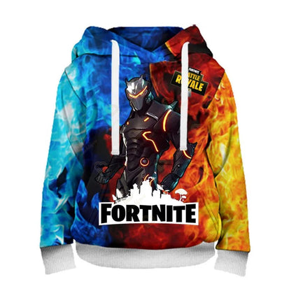 Sweatshirt Fortnite para Crianças Victory Royale 3D com Capuz Estampado para Homem, Mulher e Criança, Pullover Streetwear Gaming para Presentes de Aniversário