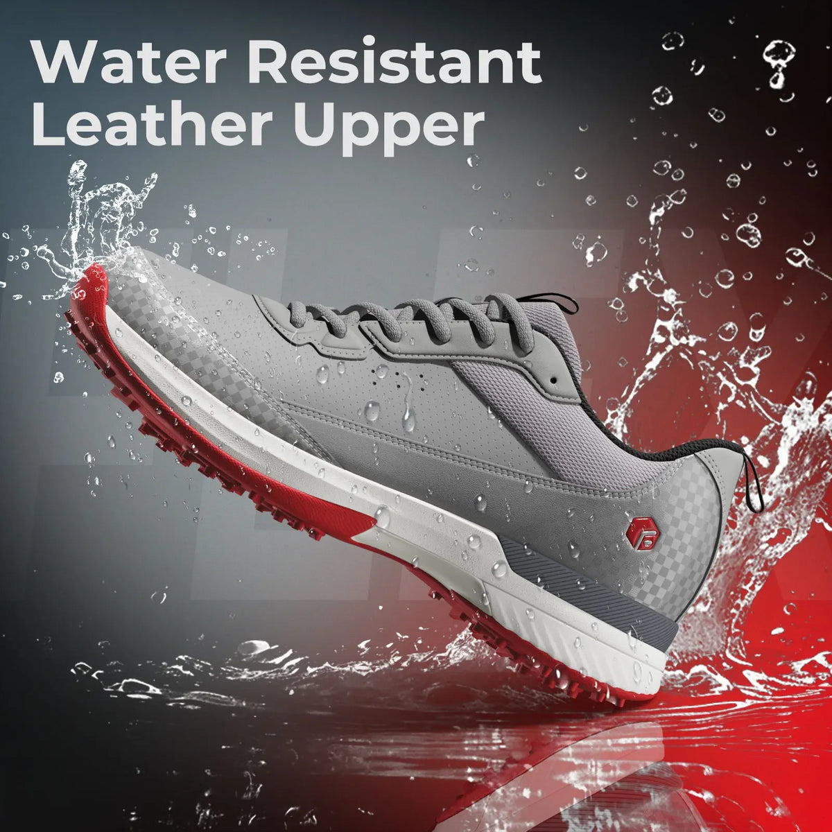 FitVille Wide Design Men's Golf Shoes Professional Outdoor Water Resistant Anti-slip Sport Shoes for Course with Spikes