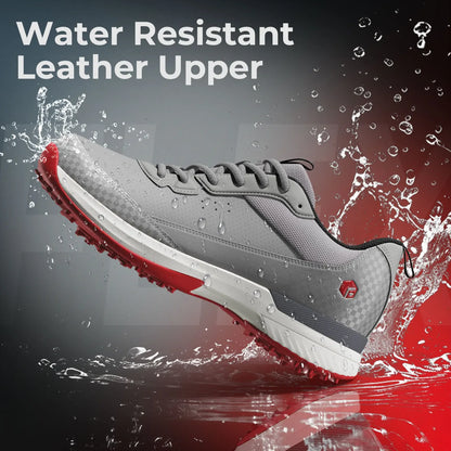 FitVille Wide Design Men's Golf Shoes Professional Outdoor Water Resistant Anti-slip Sport Shoes for Course with Spikes