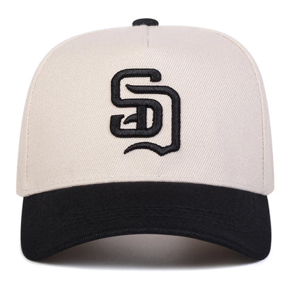 Cappellini da baseball unisex con ricamo di lettere SD, cappelli casual regolabili, cappelli da esterno per la protezione dal sole in primavera e in autunno