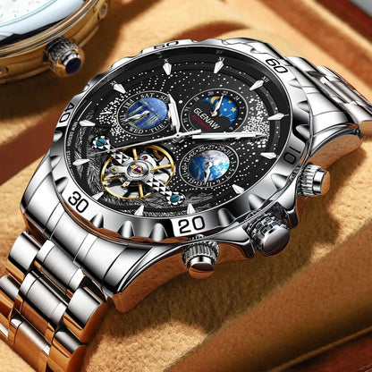GLENAW Design Herrenuhr Top-Marke Luxusmode Business Automatikuhr für Herren Wasserdichte mechanische Uhr Montre Homme