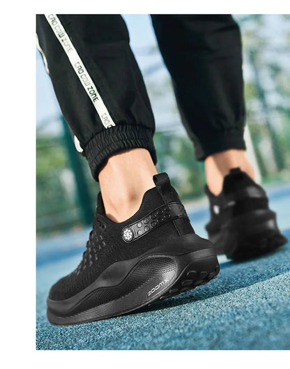 Men's Cushioned Running Shoes EVA Midsole for Shock Absorption Lightweight & Breathable Mesh Sports Sneakers for Gym and Walking