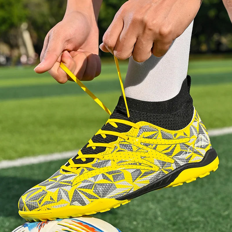 New Men's Football Boots Breathable Sport Training Soccer Shoes Cleats Sport Outdoor TF Futsal Match Turf Grass Drop Shipping