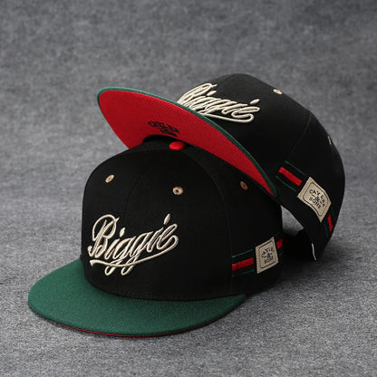 Baseballcap mit flachem Schirm, Buchstabenstickerei für Herren, vielseitig kombinierbar, Damen-Sommer-Hip-Hop-Hut, Outdoor-Sonnenschutz, verstellbare Schirmmütze