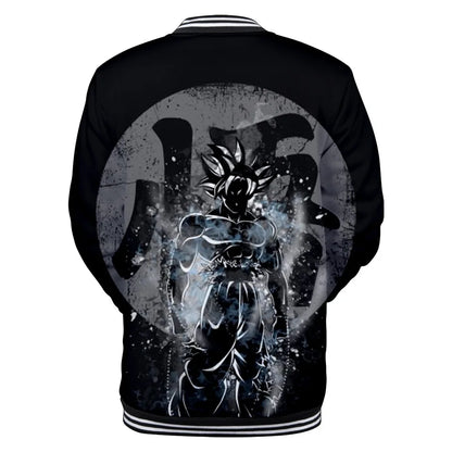 Neue japanische Anime Dragon Ball Z College-Jacke für den Herbst, lässiger Sweatshirt-Hoodie-Mantel, Marken-Baseballjacke