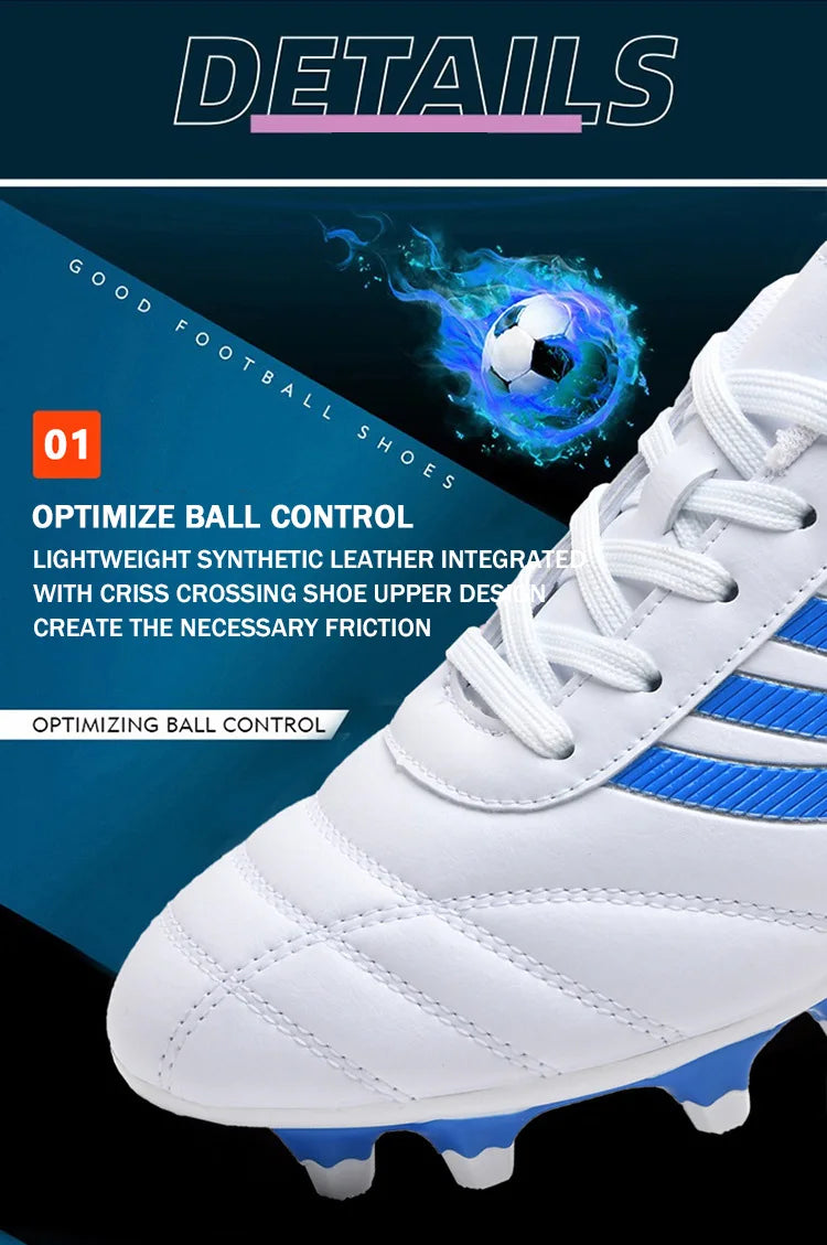Classics Long/Short Spikes Boy Girl Soccer Shoes Small Size 31-44 Low Cut Outdoor Anti Slip Grass Pro Training Football Sneakers