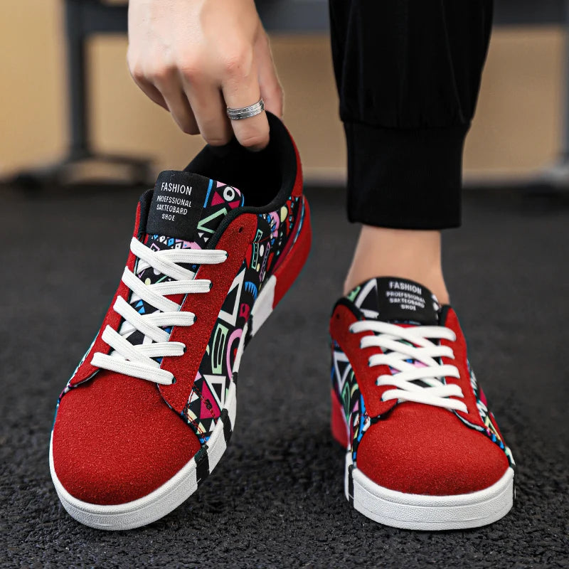 YRZL Skateboard Shoes Men Canvas Sneakers Casual Breathable Walking Shoes Lightweight Flat Shoes for Men Street Trend Sport Shoe