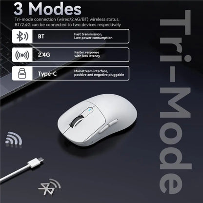 ATTACK SHARK X3 Wireless Gaming Mouse, Tri-Mode Bluetooth Gaming Mouse with PAW3395 Sensor, 26,000 DPI, 4K Polling Rate, RGB Gaming Mouse