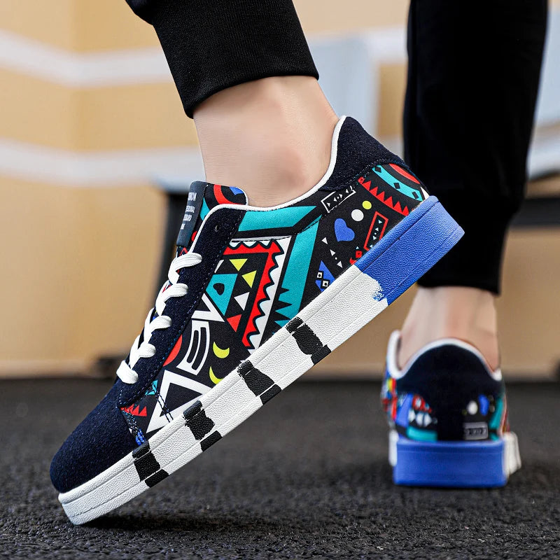 YRZL Skateboard Shoes Men Canvas Sneakers Casual Breathable Walking Shoes Lightweight Flat Shoes for Men Street Trend Sport Shoe