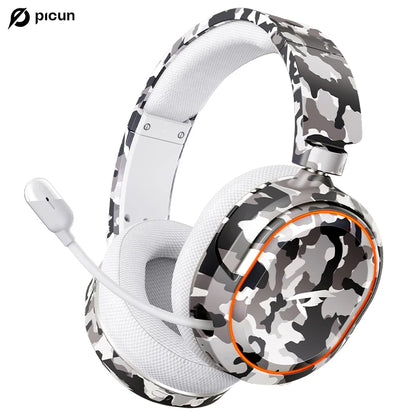 Cuffie da gaming wireless Picun G2 Bluetooth 5.3 – audio surround 7.1, microfono ENC, batteria 100H, cuffie a bassa latenza per PC, PS5, PS4, Switch e dispositivi mobili
