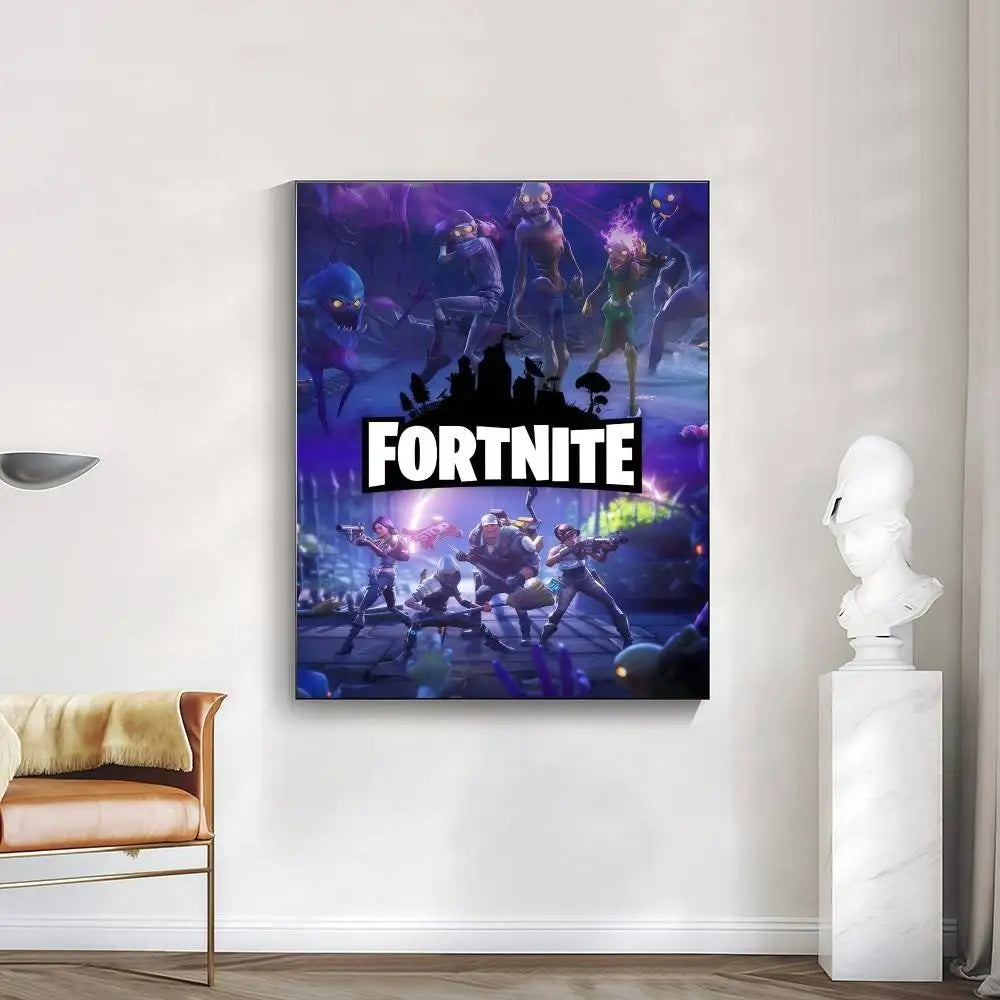 Αφίσα-αυτοκόλλητο cool F-FORTNITE υψηλής ευκρίνειας, ιδανική για αναβάθμιση των τοίχων στο σπίτι και στο δωμάτιο, διαθέσιμη σε ποικιλία στυλ.