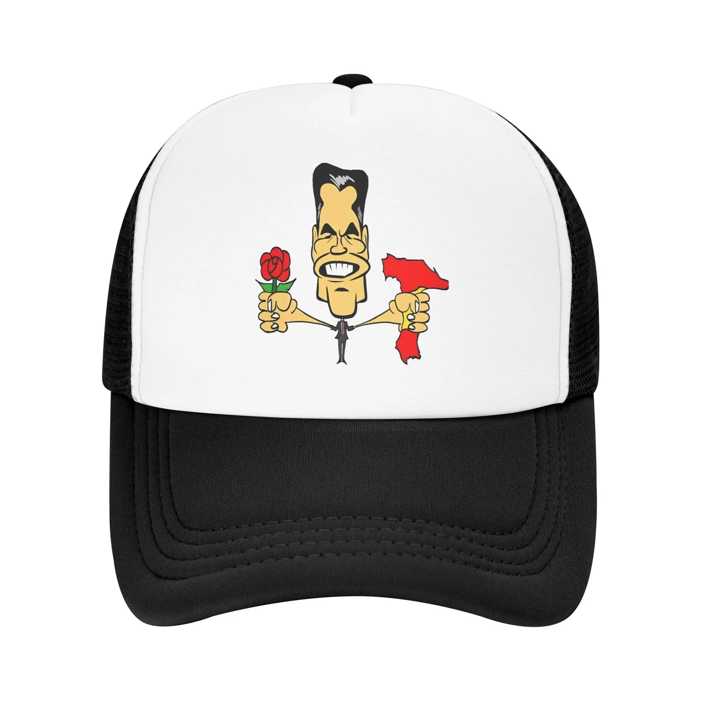 PSOE Logo Pedro Sanchez Mesh Trucker Hat Trendy  Summer Breathable Mesh-back Baseball Cap Adjustbale For Casual Wear
