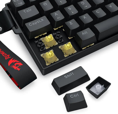 Redragon K617 HE Rapid Trigger Gaming 60% 61 Keys Wired Mechanical Keyboard, Dedicated Hall Effect Magnetic Switch, Strap Version