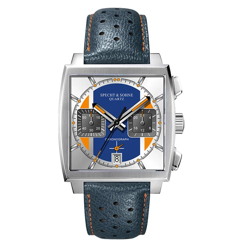 Specht & Söhne New Hot Watches Men Luxury Brand Male Japan VK64 Chronograph Trendy Sport Wristwatch Waterproof