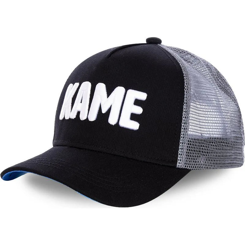 Cappellino Dragon Ball Son Goku da viaggio estivo con visiera, da uomo, ricamato, stile hip-hop, visiera parasole, cappellino trucker regolabile in rete
