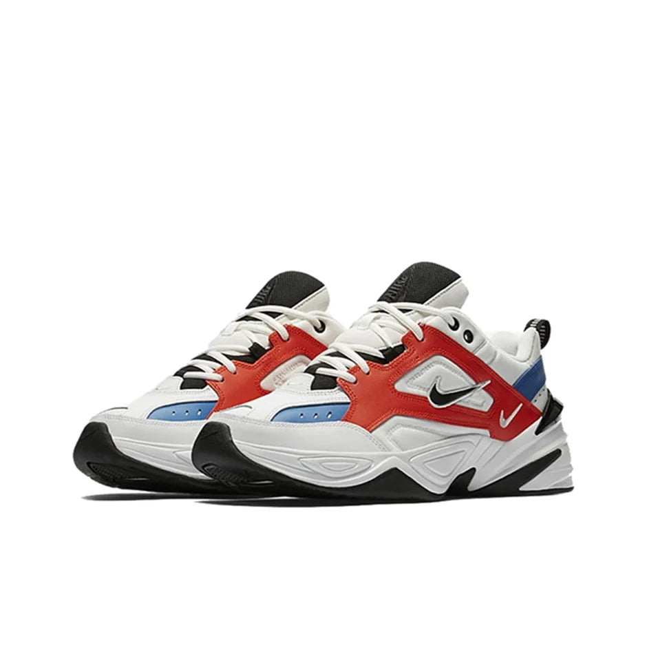 POIZON Nike M2K Tekno Branco Preto Laranja AV4789-100