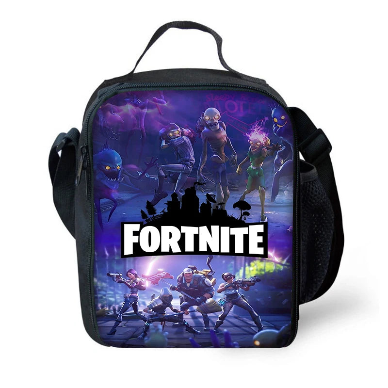 Hot Game Child Insulated Large F-FortniteS Capacity Bag for Boy Girl Student Outdoor Picnic Resuable Thermal Cooler Lunch Box