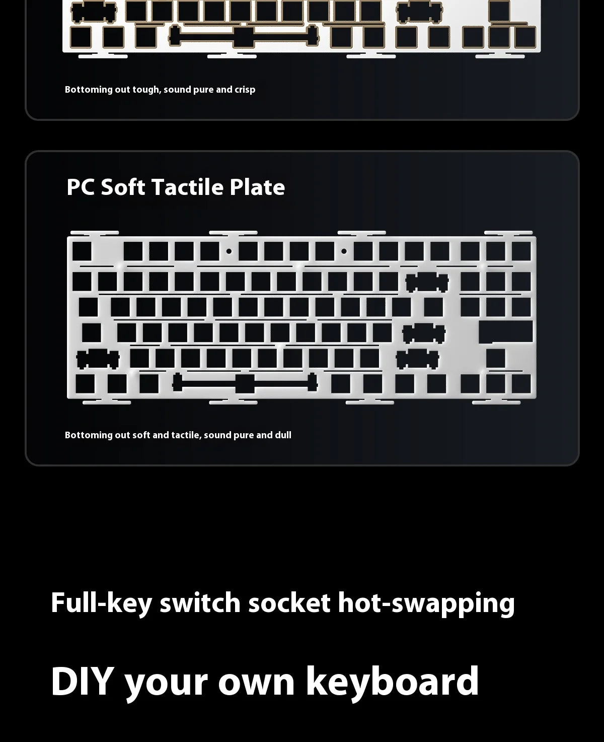 Teclado mecánico AULA F87 Pro V2 inalámbrico de 3 modos, batería de larga duración de 12000mAh, hot-swap, RGB Customi, teclado e-sports para gaming en PC