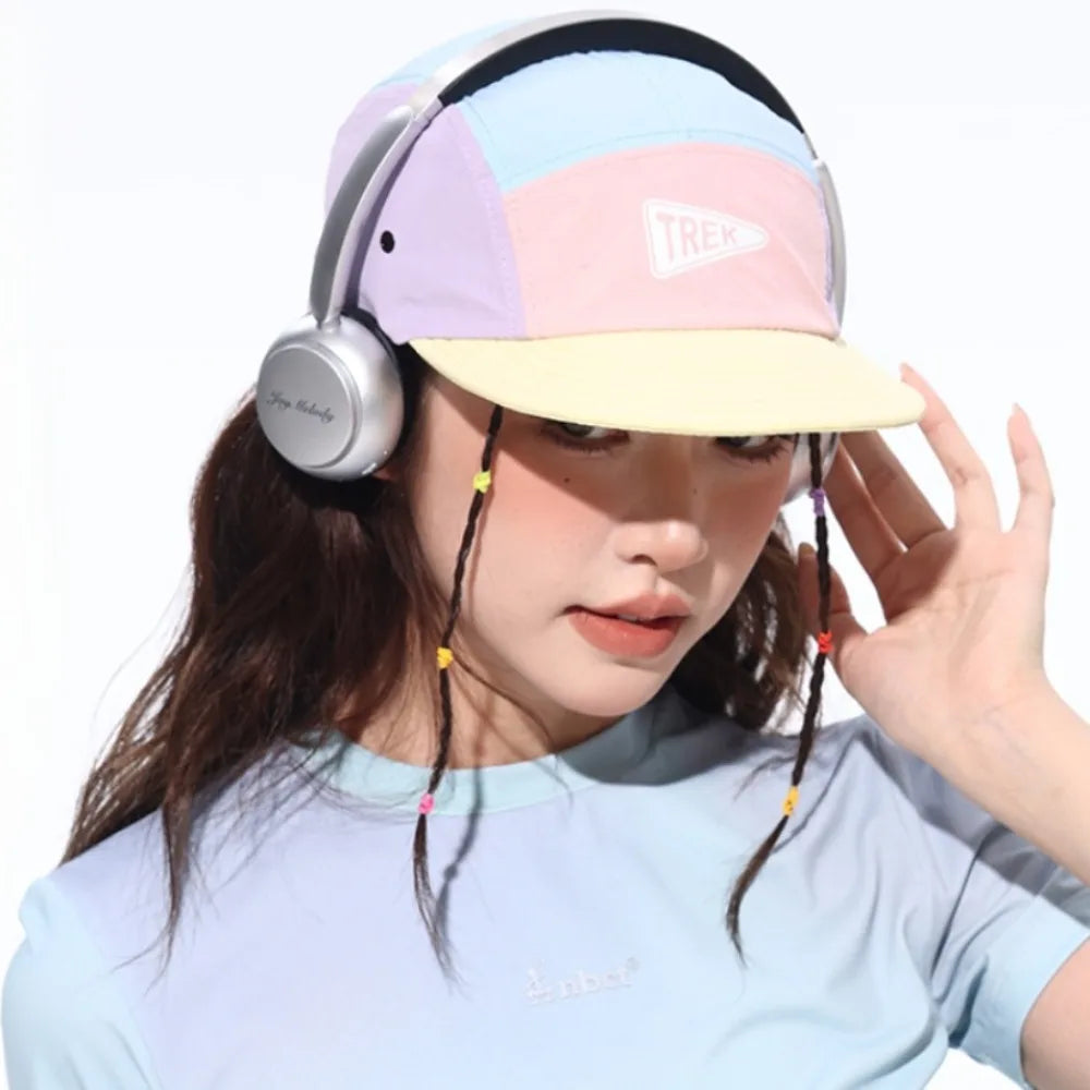 5 Panel Short Brim Embroidered Baseball Cap - Ladies' Sun Hat, Quick Dry Breathable Mesh, Lightweight, Stylish Versatile Cap