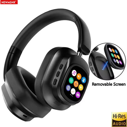 KI-LCD-Touchscreen kabellose Bluetooth-Kopfhörer – ANC-Geräuschunterdrückung, tiefer Bass, Gaming-Headset mit HD-Mikrofon