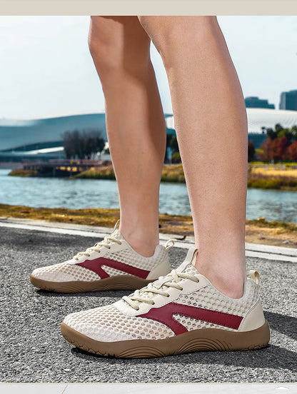 Herren-Barfuß-Loafer mit breitem Design, rutschfest, Freizeitschuhe/Wanderschuhe, in mehreren Farben erhältlich, atmungsaktives Mesh-Herrenschuhwerk