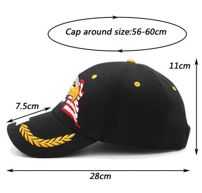 New Men's Animal Baseball Cap Patriotic Bald Eagle and American Flag Snapback Caps For Women USA 3D Embroidery Farm Trucker Hats