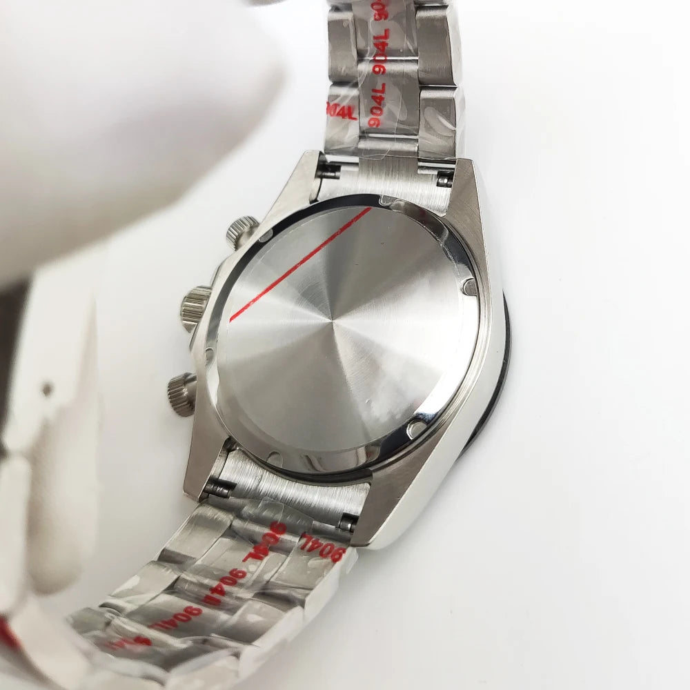 20 Colors dress 39mm Quartz Chronograph Sapphire Crystal Stainless Luminous Men's Watch VK63 Movement Calendar Strap