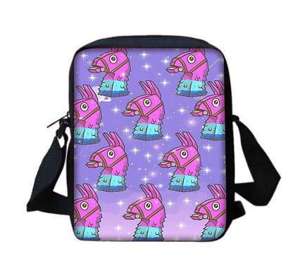 Mala de ombro tipo messenger infantil com estampado FortniteS, clássico dos jogos populares, para rapazes e raparigas, mala casual, bolsa para telemóvel e saco de compras para homem e mulher