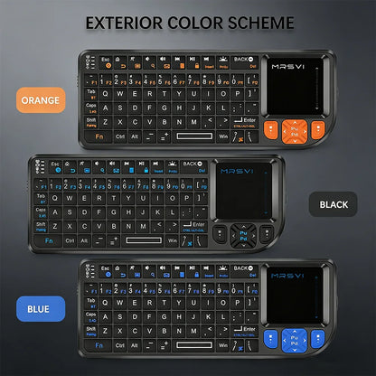 MRSVI Mini Keyboard A8 PLUS, Backlit 2.4GHz & Bluetooth 5.0 Wireless Keyboard with Touchpad for Android TV Box, Mac, Laptop, Windows