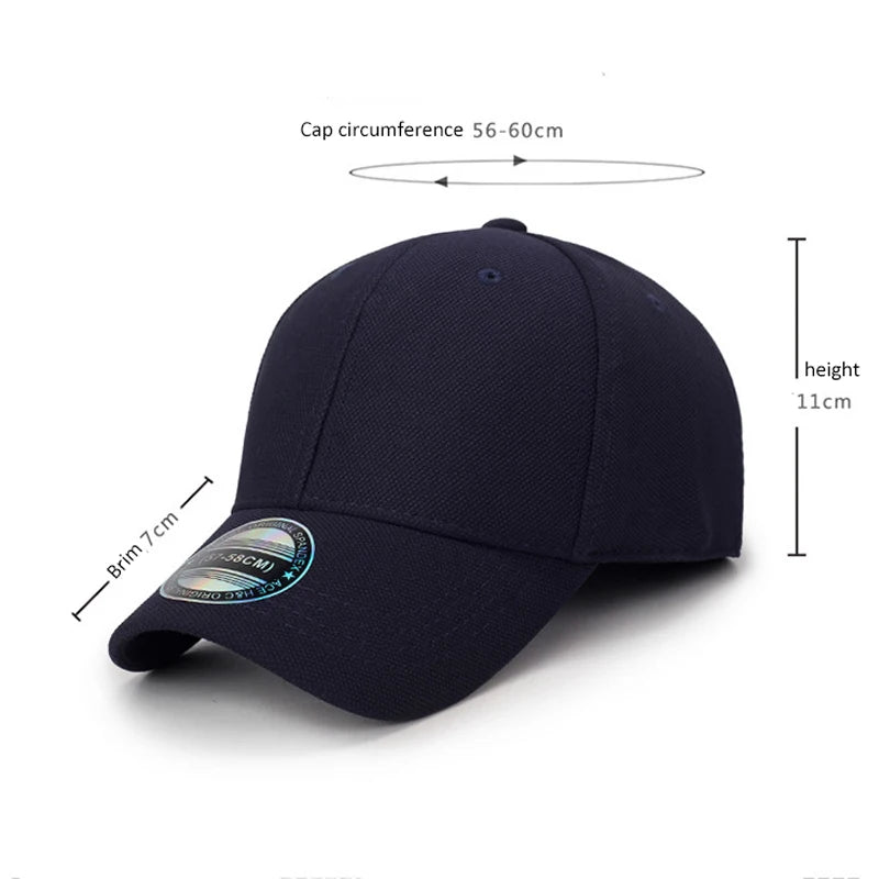 Fitted Full Closed Baseball Cap Men Women Elasticity Hip Hop Caps Hats Fit Visor Snapback Blank Solid Outdoor Sport New Stretch