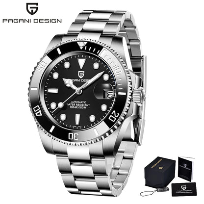 PAGANI DESIGN Fashion Men's Sports Automatic Mechanical Watch NH35 Stainless Steel Sapphire waterproof watch reloj hombre PD1661