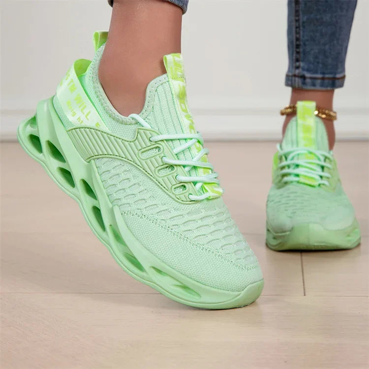 Baskets décontractées roses pour femmes et hommes, chaussures Blade, grandes tailles (46), chaussures de course légères et respirantes pour hommes, baskets de sport en mesh