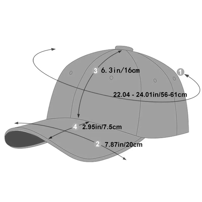 Unisex Gold Letter Embroidery Baseball Caps Spring and Autumn Outdoor Adjustable Casual Hats Versatile Snapback Sunscreen Hat