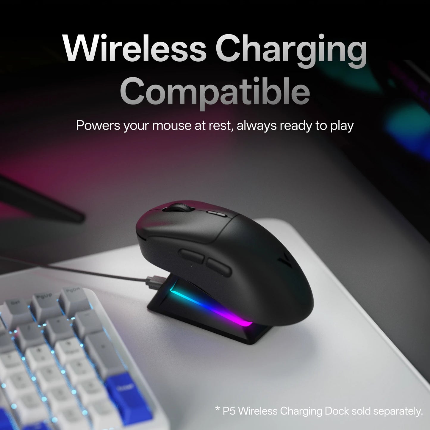 Rapoo VT3Pro GEN-1 Wireless Gaming Mouse 59g Lightweight 8KHz Polling Rate 26000DPI 9 Programmable Buttons Optical Sensor