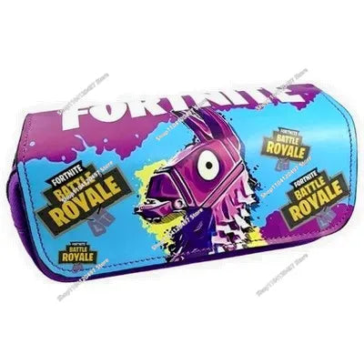 Estojo Fortnite Battle Royale para crianças, caixa de arrumação de canetas com design cartoon, material escolar, presente de aniversário