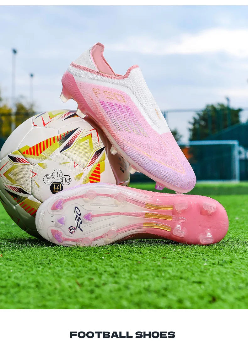 Men's Soccer Shoes Training Football Boots Indoor Sneakers TF Long Spikes Match Futsal Ultralight Breathable Cleats Drop Shipping