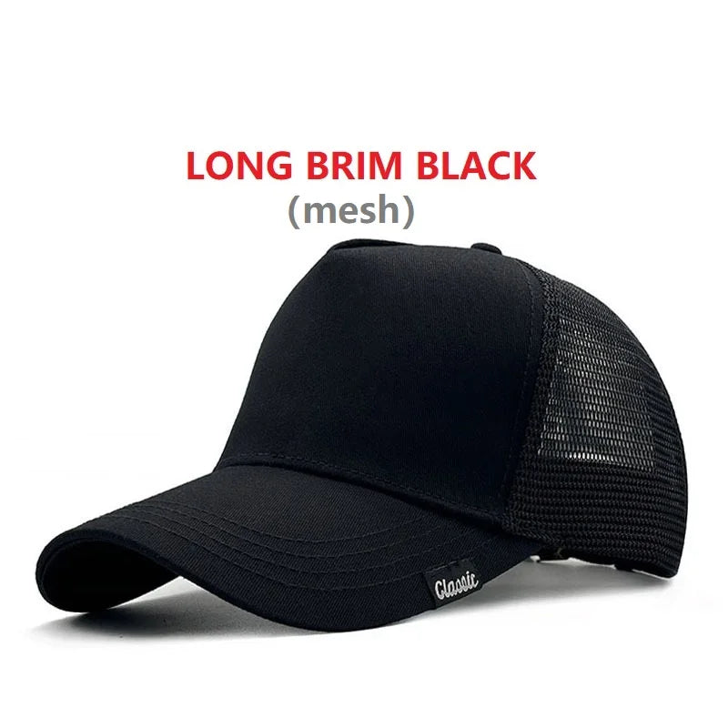 Big Head Man Baseball Caps Summer Mesh Plus Size Causal Peaked Hats 56-60cm 62-68cm Oversize XXL Snapbacks