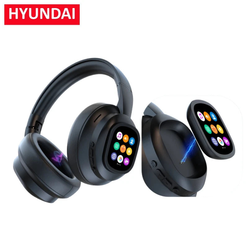 Auricolari HYUNDAI X1PRO Wireless Bluetooth 6.0 con traduzione AI – Oltre 100 lingue, controllo touch, schermo LED, cuffie con cancellazione del rumore