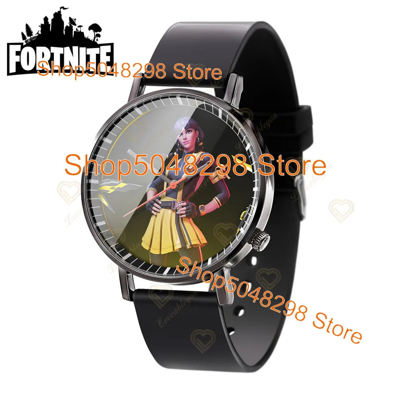 Relógio de Pulso Fortnite para Homem e Mulher, Relógio com Estampado Battle Game, Novidade 2025, Relógio de Quartzo Feminino, Presentes de Aniversário para Crianças
