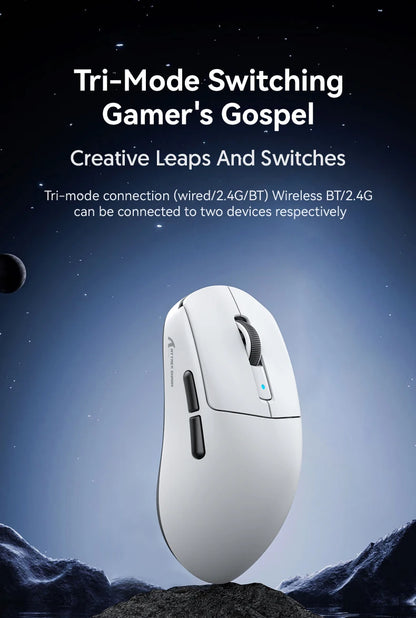 Attack Shark R6 Gaming Mouse 38g Ultra-Light, PAW3950 8K Return Rate Wireless, Nordic 52840, 24000DPI, Tri-Mode