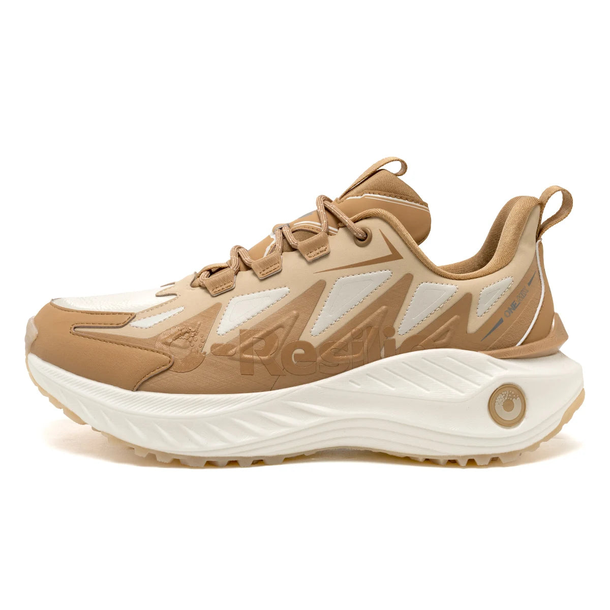 ONEMIX Men Trail Running Shoes Wearable Anti-Slip Leather Sneakers Support Stable Off Road Sports Shoes Outdoor Walking Sneakers