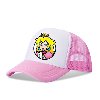 Mario Casual Baseball-zonnepetten Action Universele polyesterhoed Kinderartikelen Vrachtwagenchauffeursartikelen Volwassenen Verstelbaar Anime-accessoires