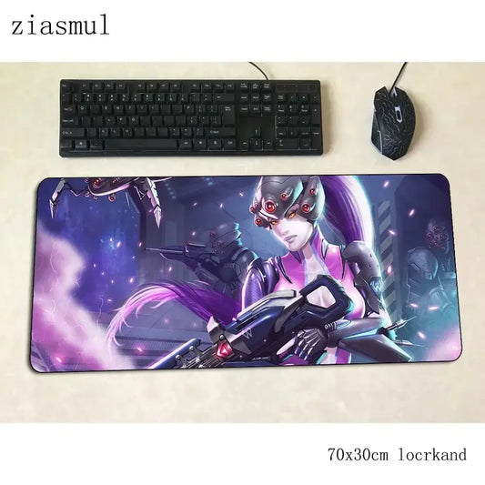 Overwatch pelės kilimėlis, animacinio stiliaus kompiuterio kilimėlis 700x300x3mm, didelis žaidimų pelės kilimėlis, Indie Pop klaviatūros kilimėlis PC žaidėjų stalui